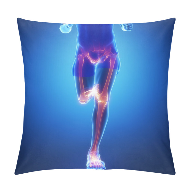 Personality  Running Man With Leg Scan Pillow Covers