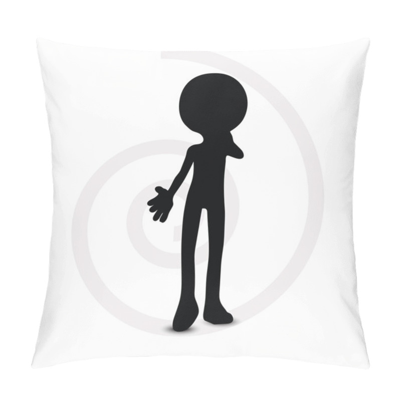 Personality  3d Man In Thinking Pose Pillow Covers