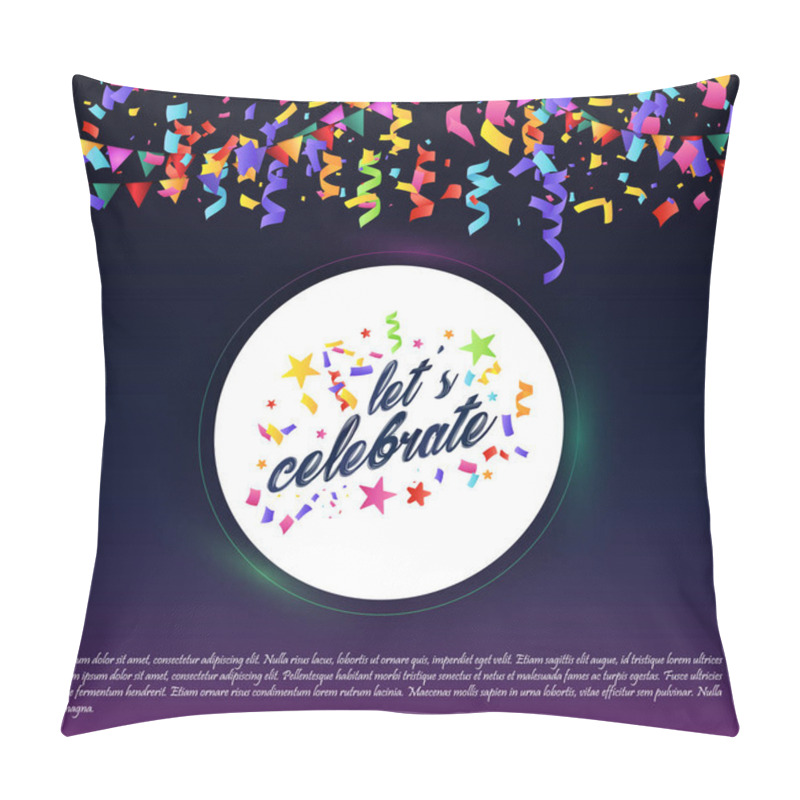 Personality  Happy Birthday Typography Design With Light Backgroun Pillow Covers