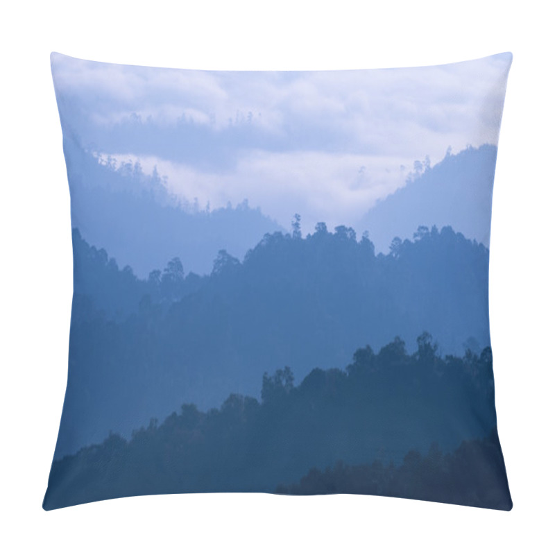 Personality  Morning Mist At Tropical Mountain Range, Thailand Pillow Covers