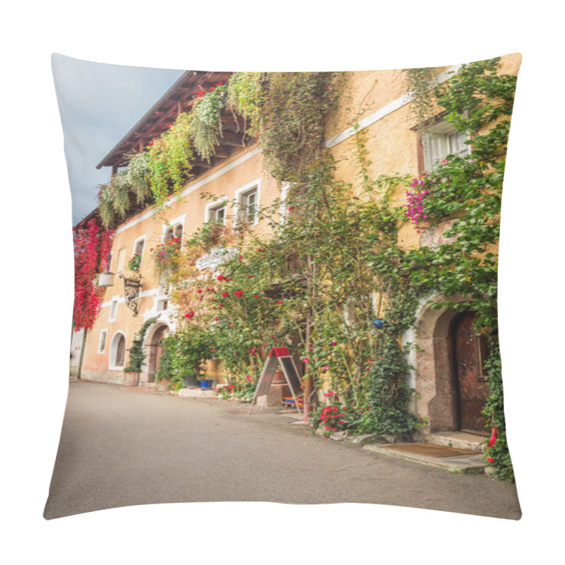 Personality  Old Stone House In Hallstatt Pillow Covers