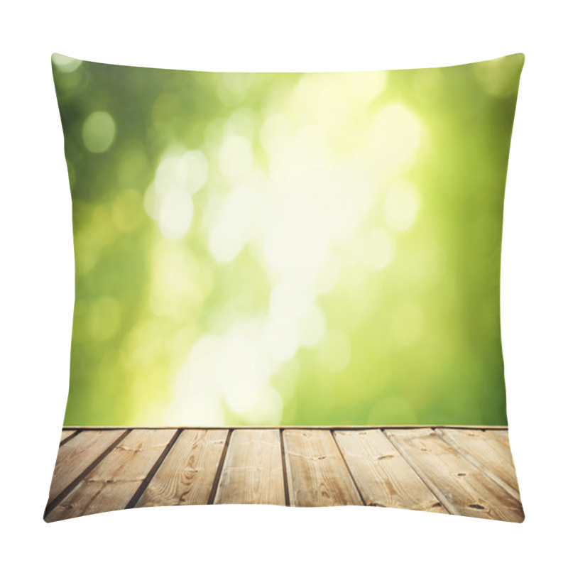 Personality  Wooden Surface And Sunny Forest Pillow Covers