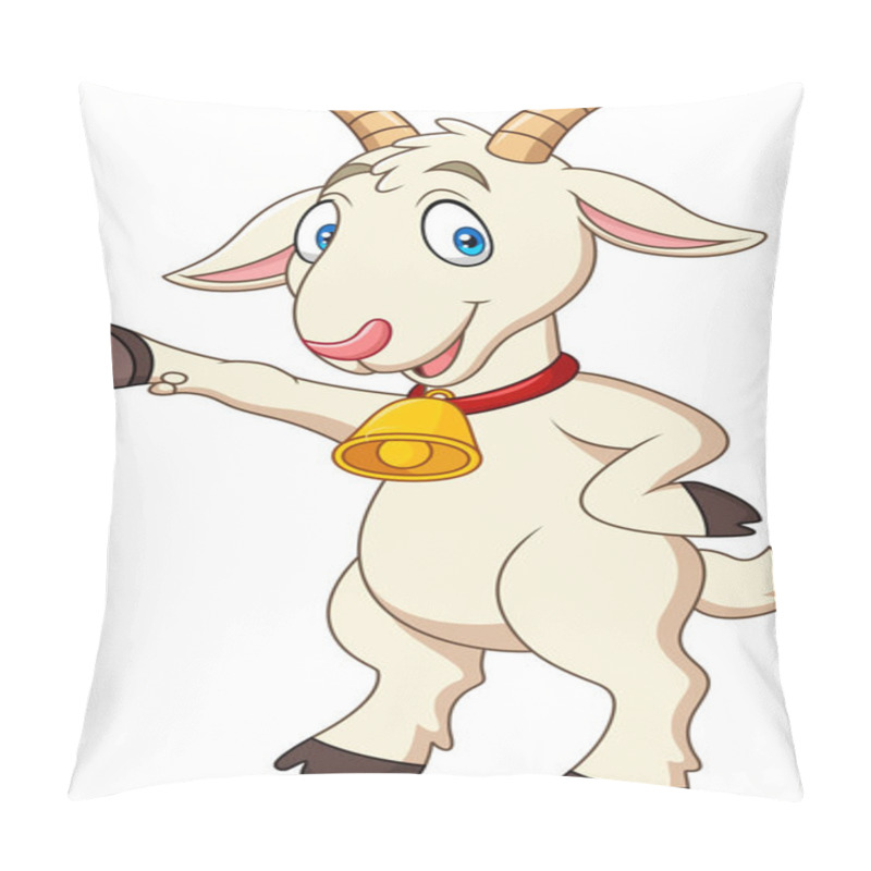 Personality  Cartoon Funny Goat Presenting Pillow Covers