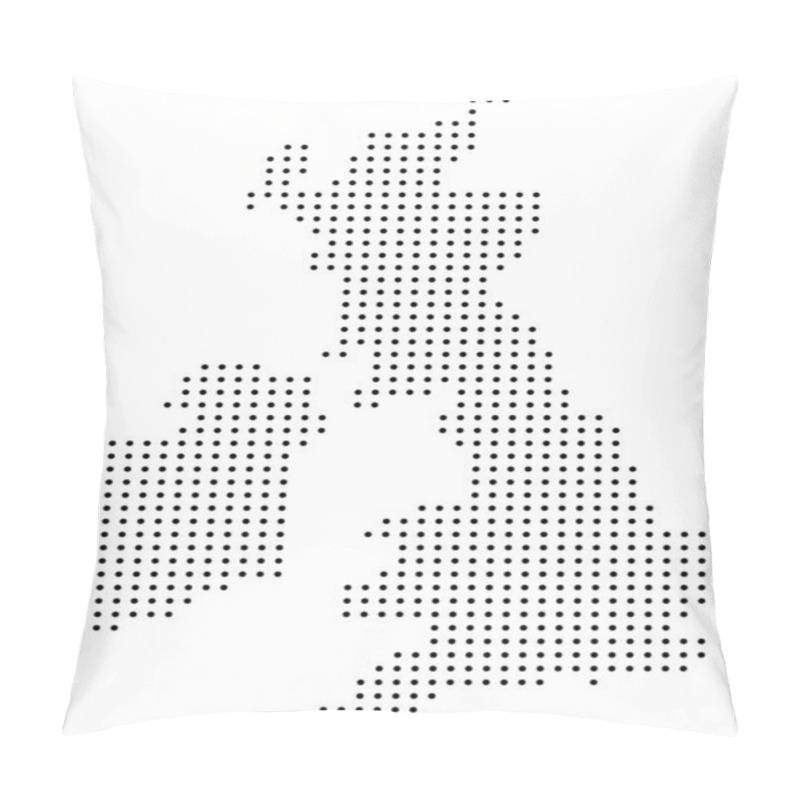 Personality  Dotted Great Britain Map Pillow Covers