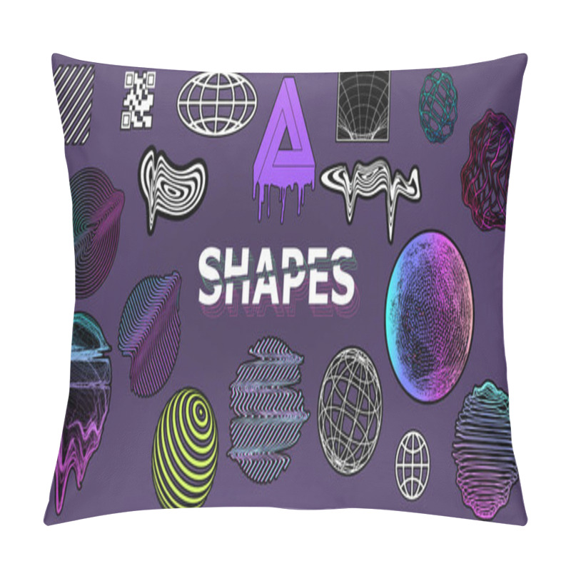 Personality  Memphis Style From 80s-90s. Simple Geometric Shapes Pillow Covers