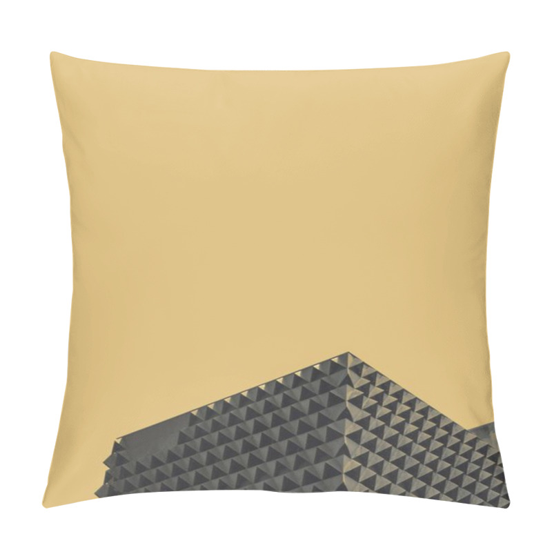 Personality  Abstract Architectural Detail Against A Yellow Backdrop. Pillow Covers