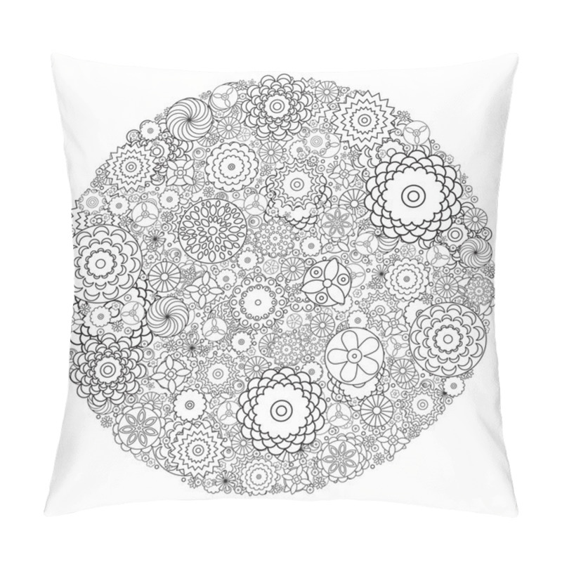 Personality  Monochrome Floral Decorative Pattern  Pillow Covers