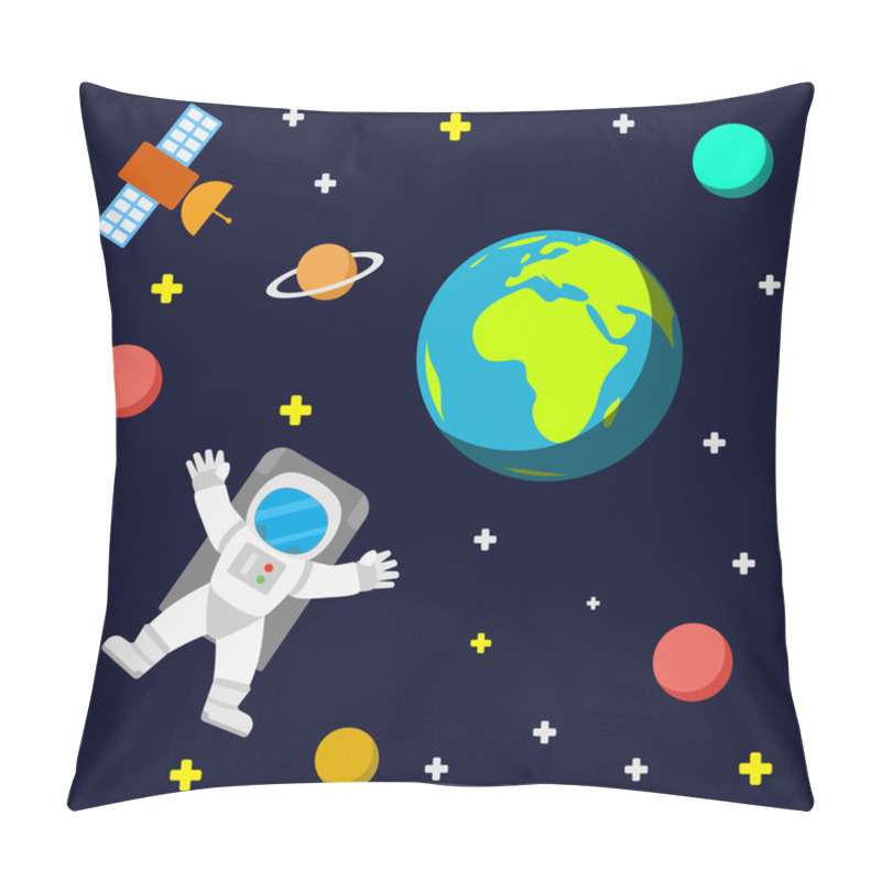 Personality  Spaceman Stars And Planets Pillow Covers