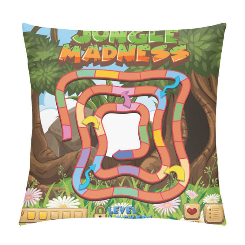 Personality  Jungle Madness Boardgame Template Illustration Pillow Covers