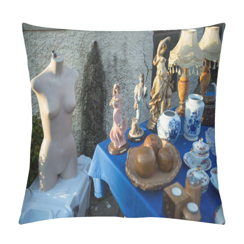 Personality  PORTO, PORTUGAL - DEC 7, 2019: The Saturday Flea Market In The Old City. Porto Is Often Referred To As Capital Of The North, City Won The European Best Destination 2012, 2014 And 2017 Awards. Pillow Covers