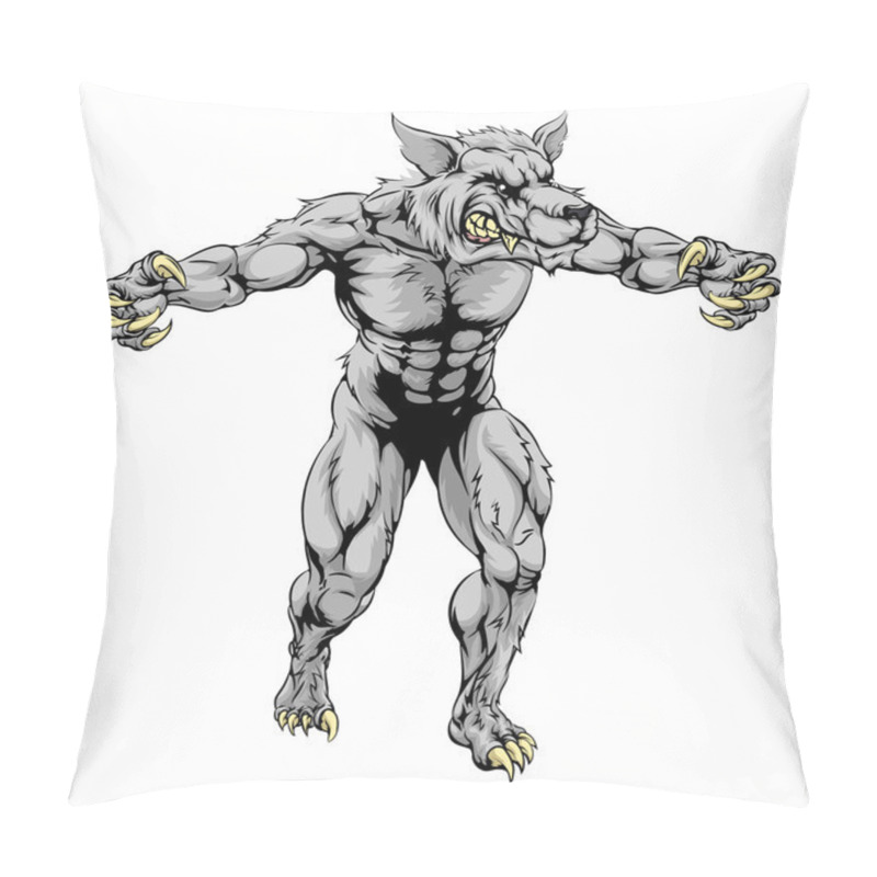 Personality  Werewolf Wolf Scary Sports Mascot Pillow Covers