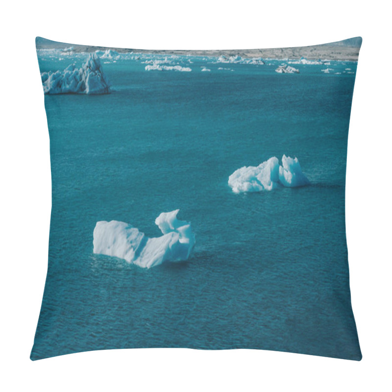 Personality  Dramatic Iceberg Floating In Jokusarlon Glacial Lagoon, South Iceland Pillow Covers