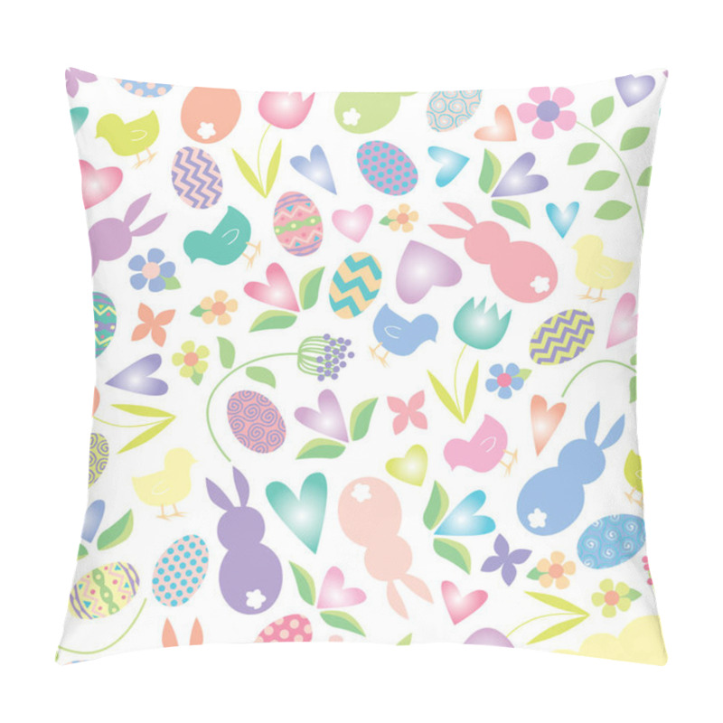 Personality  Seamless Vector White Easter Pattern Pillow Covers