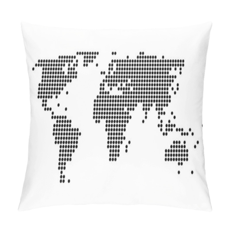 Personality  Polka Dotted Map Of The World Pillow Covers