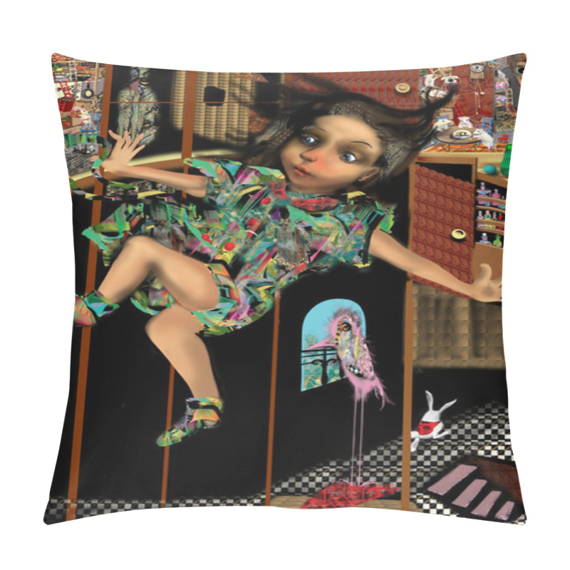 Personality  Alice In Wonderland Falling Into The Rabbit Hole Pillow Covers