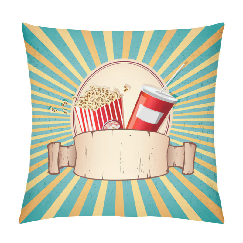 Personality  Cold Drink And Pop Corn Pillow Covers