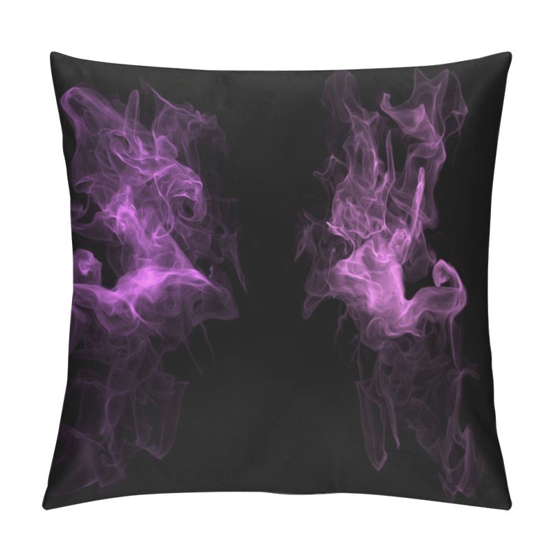 Personality  Smoke On Black Background Pillow Covers