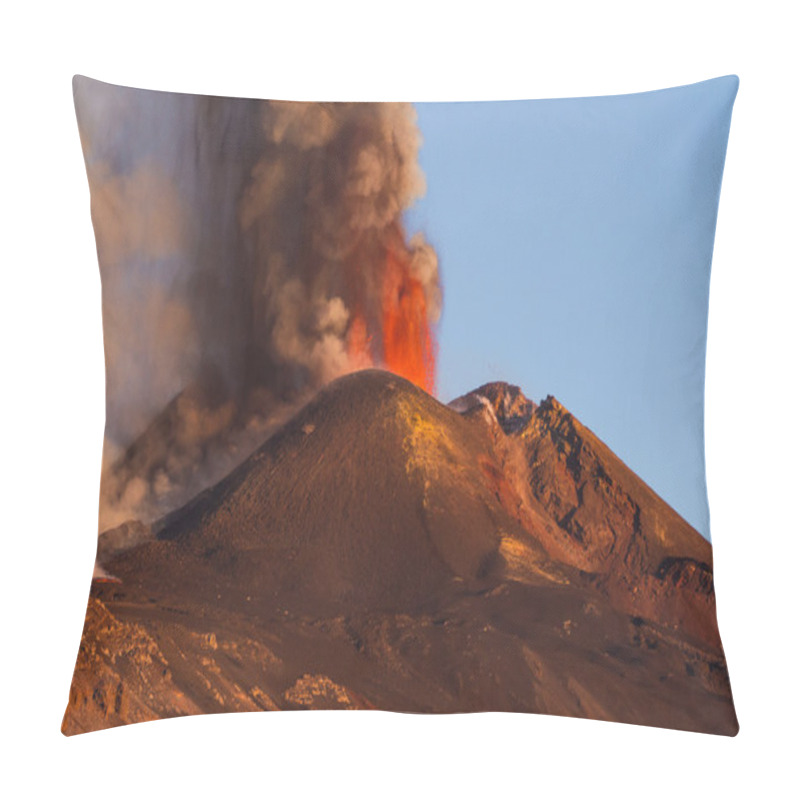 Personality  Mount Etna Eruption And Lava Flow Pillow Covers