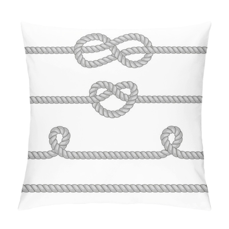 Personality  Set Of Ropes With Knots. Pillow Covers