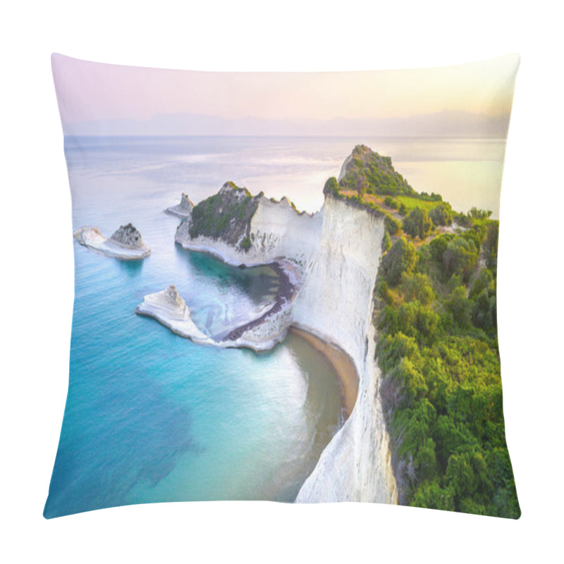 Personality  Beautiful View Of Cape Drastis In Corfu In Greece Pillow Covers