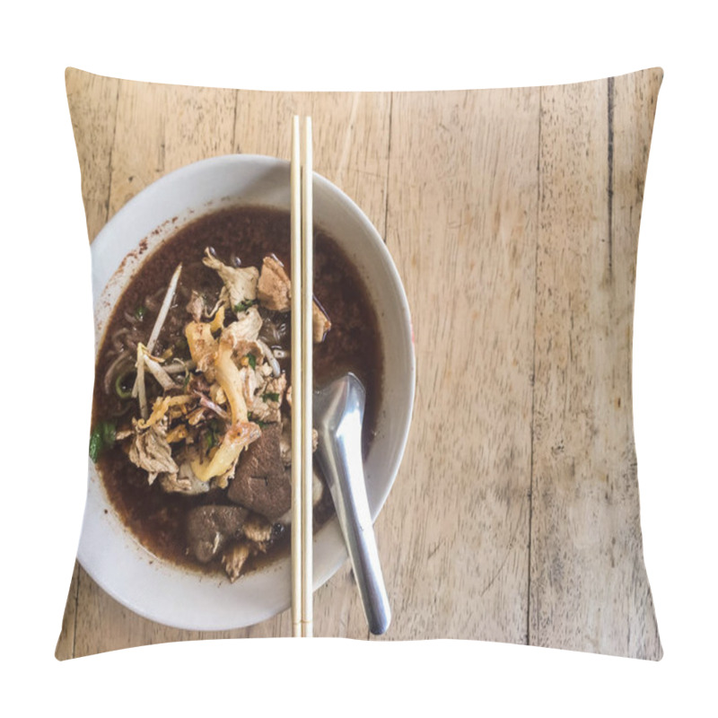 Personality  Noodles Are Used To Make Lines And Pork. Asia Pillow Covers