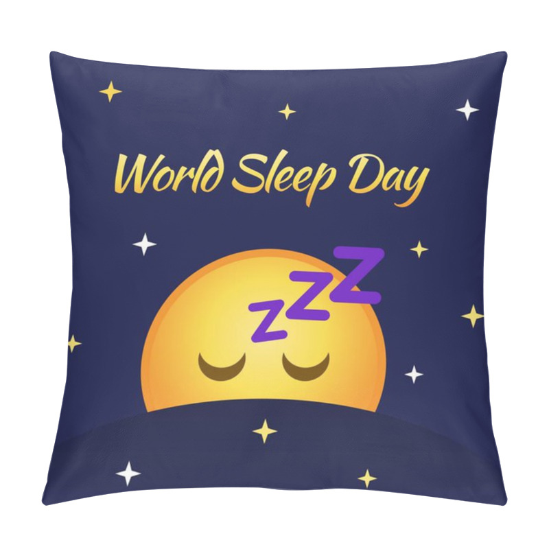 Personality  Vector Graphic Of World Sleep Day Good For World Sleep Day Celebration. Flat Design. Flyer Design.flat Illustration. Pillow Covers