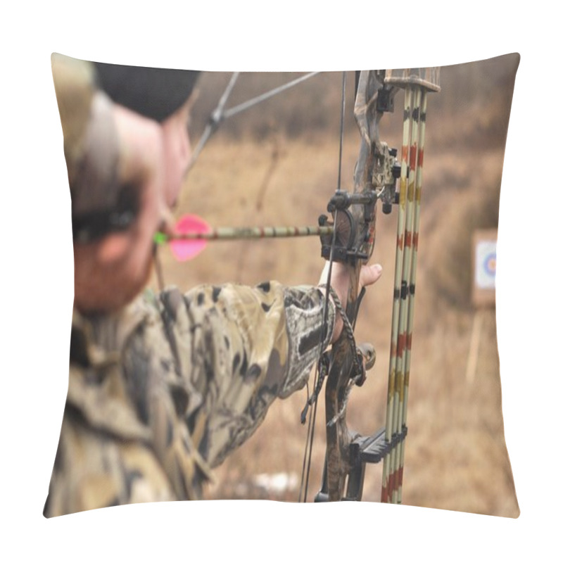 Personality  Archer Aiming With Bow Pillow Covers