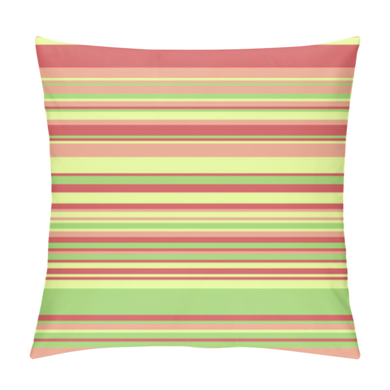 Personality  Vibrant Horizontal Stripes In Pastel Red, Green, And Yellow.  Perfect For Backgrounds, Website Design, Textile Prints, Or Any Project Needing A Cheerful, Modern Aesthetic. Pillow Covers