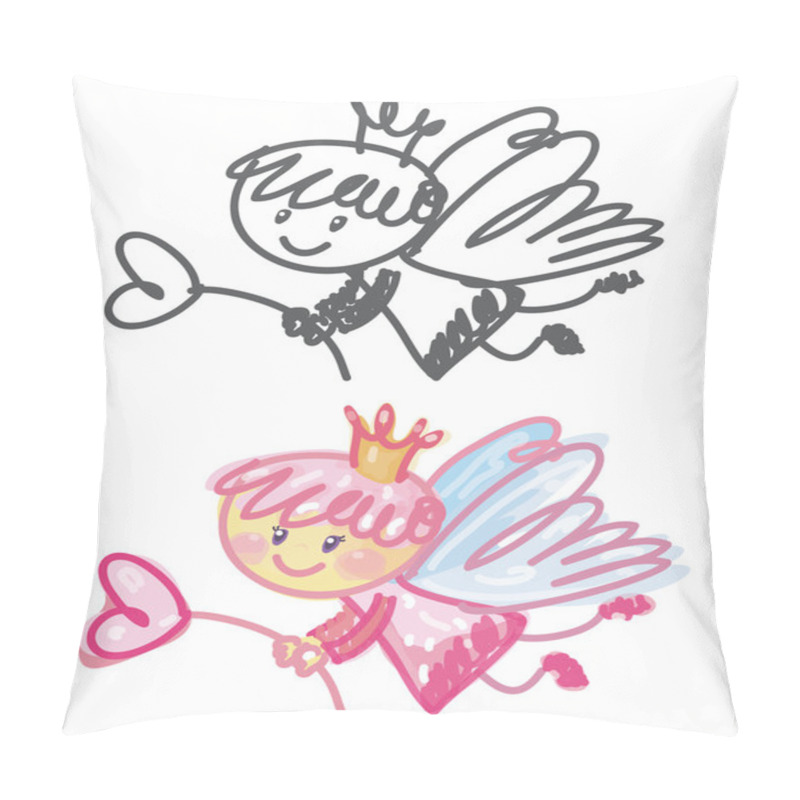 Personality  Cartoon Princess Angels Characters Pillow Covers