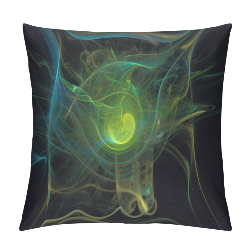 Personality  Abstrct Digital Artwork. The Theme Of The Cosmos And The Universe. The Origin Of Life In Interstellar Space Against The Background Of Dark Space. Technologies Of Fractal Graphics. Pillow Covers