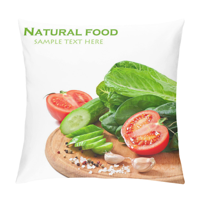 Personality  Fresh Vegetables On The White With Space For Text Pillow Covers