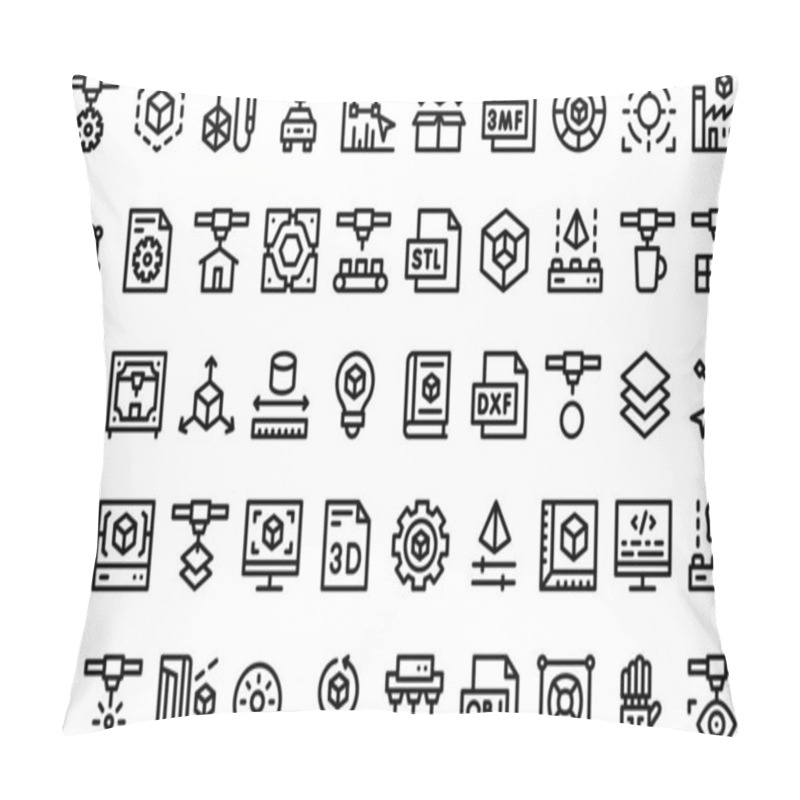 Personality  Additive Manufacturing Icons High-Quality Vector Icons Collection With Editable Stroke. Ideal For Professional And Creative Projects. Pillow Covers