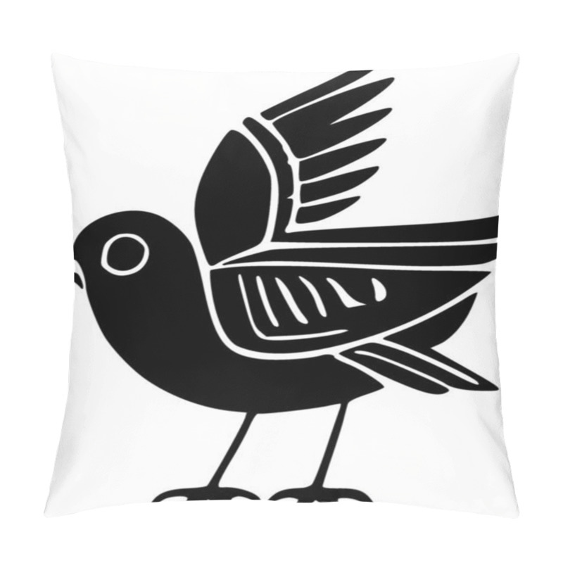 Personality  Bird. Web Icon Simple Design Pillow Covers