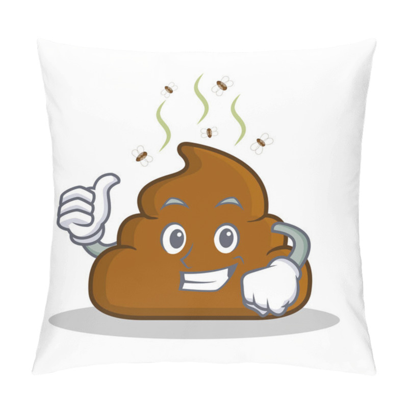 Personality  Thumb Up Poop Emoticon Character Cartoon Pillow Covers