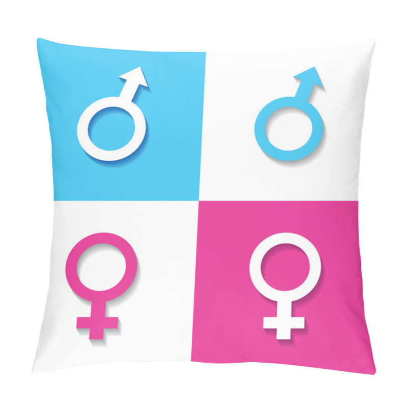 Personality  Male And Female Symbol Pillow Covers