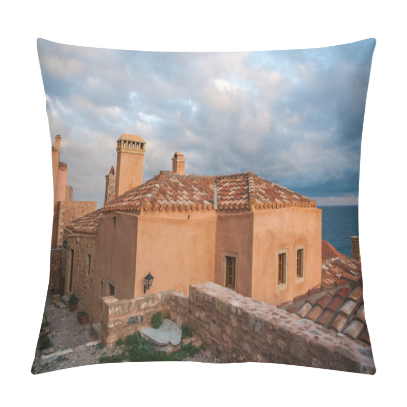 Personality  Cityscape At Monemvasia, Peloponnese, Greece Pillow Covers