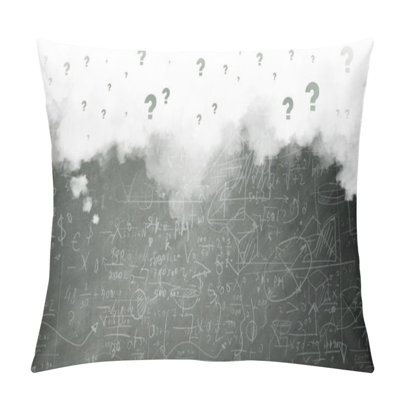 Personality  Background With Sketches And Formulas Pillow Covers