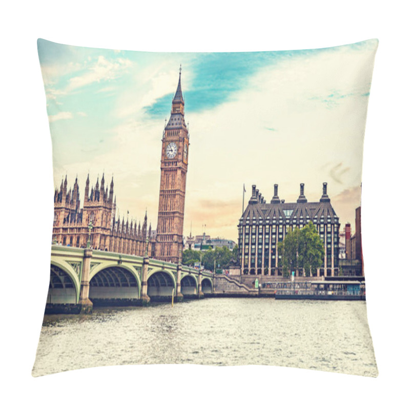 Personality  Big Ben, Westminster Bridge On River Thames In London, England, UK At Sunset Pillow Covers