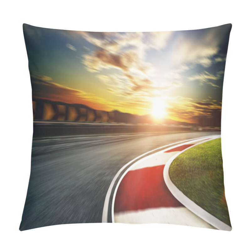 Personality  Motion Blurred Racetrack,cold Mood Pillow Covers