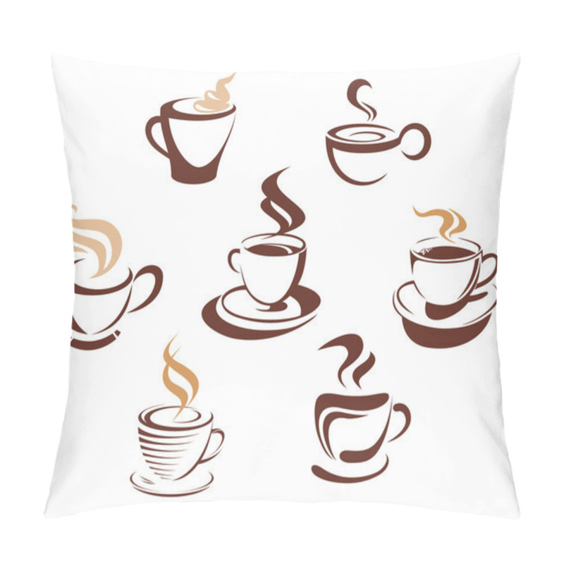 Personality  Coffee And Tea Cups Pillow Covers