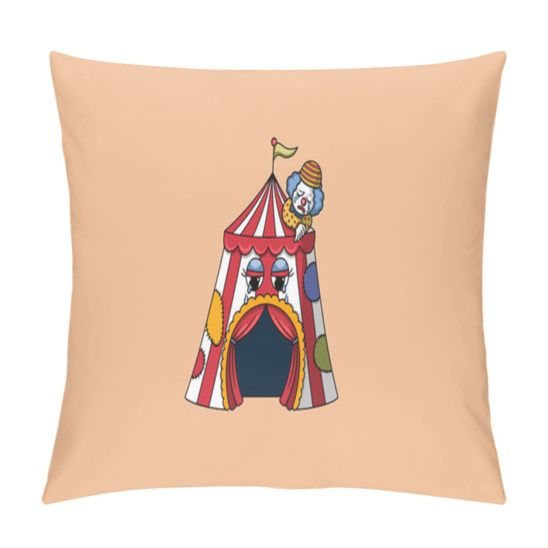 Personality  Sad Clown Leaning On A Crying Circus Tent Pillow Covers