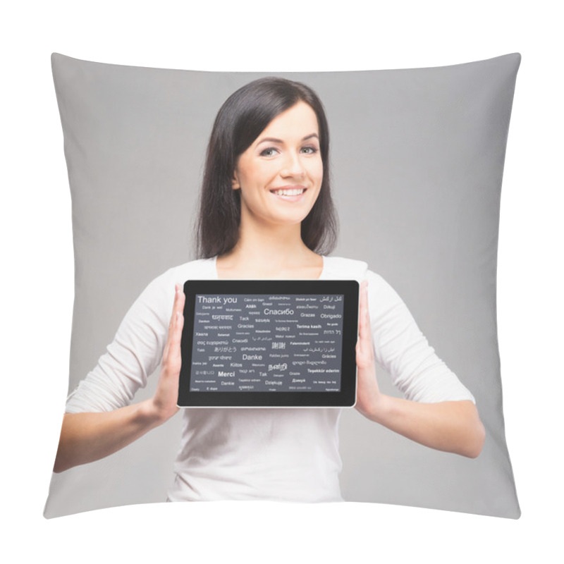 Personality  Girl With Pc Tablet Pillow Covers