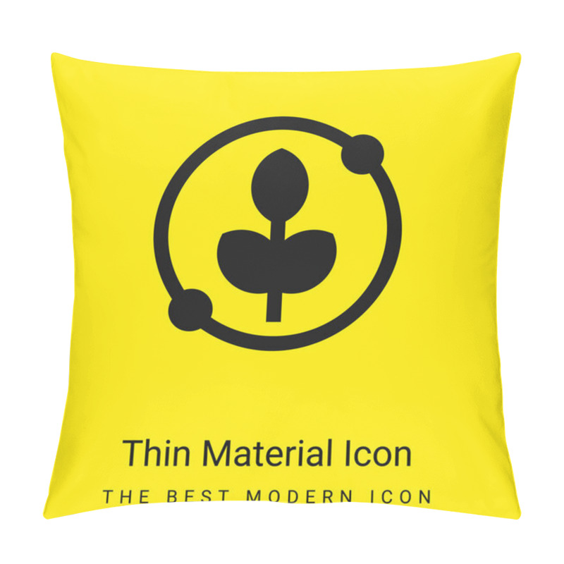 Personality  Agronomy Minimal Bright Yellow Material Icon Pillow Covers