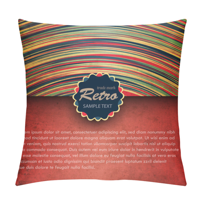 Personality  Retro Background With A Frame Pillow Covers