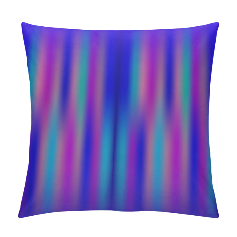 Personality  Abstract Blue Neon Background With Vertical Pink, Purple Stripes Pillow Covers