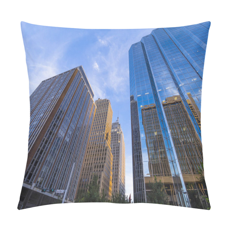 Personality  The Modern Office Buildings At Oklahoma City Downtown Area Pillow Covers