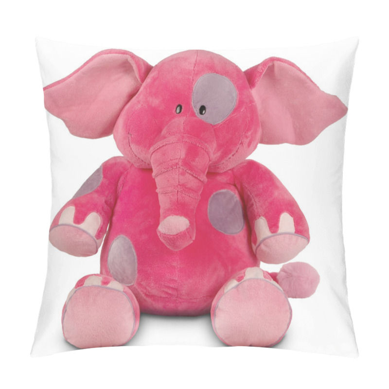 Personality  Pink Funny Elephant Isolated On White Background Pillow Covers