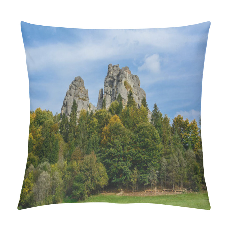 Personality  Rock Fortification, Rock Fortress City Tustan. Urych, Lviv Oblas Pillow Covers