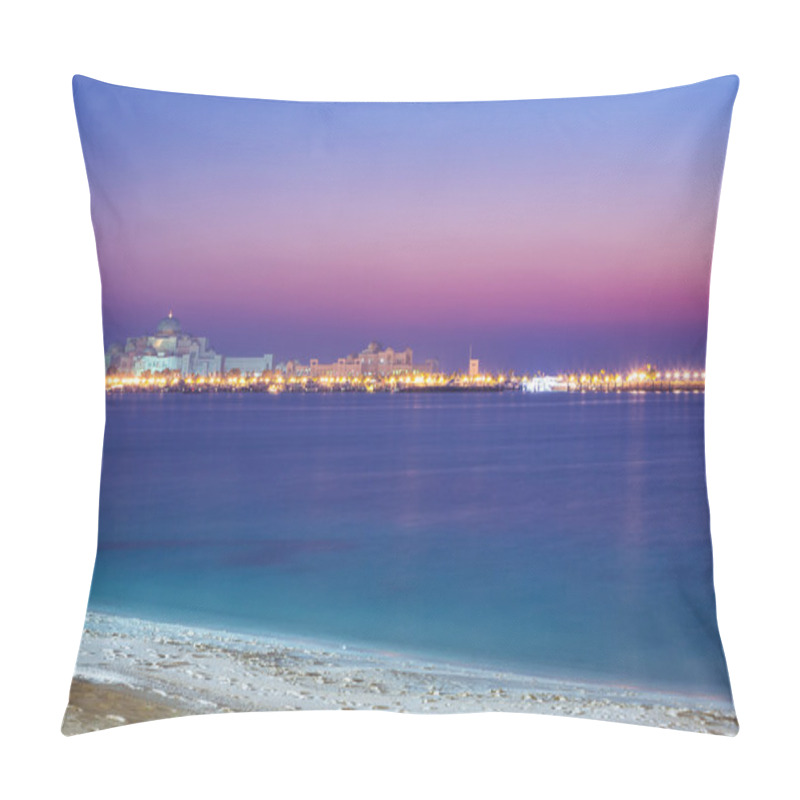 Personality  Presidential Palace In Abu Dhabi At Sunset Pillow Covers