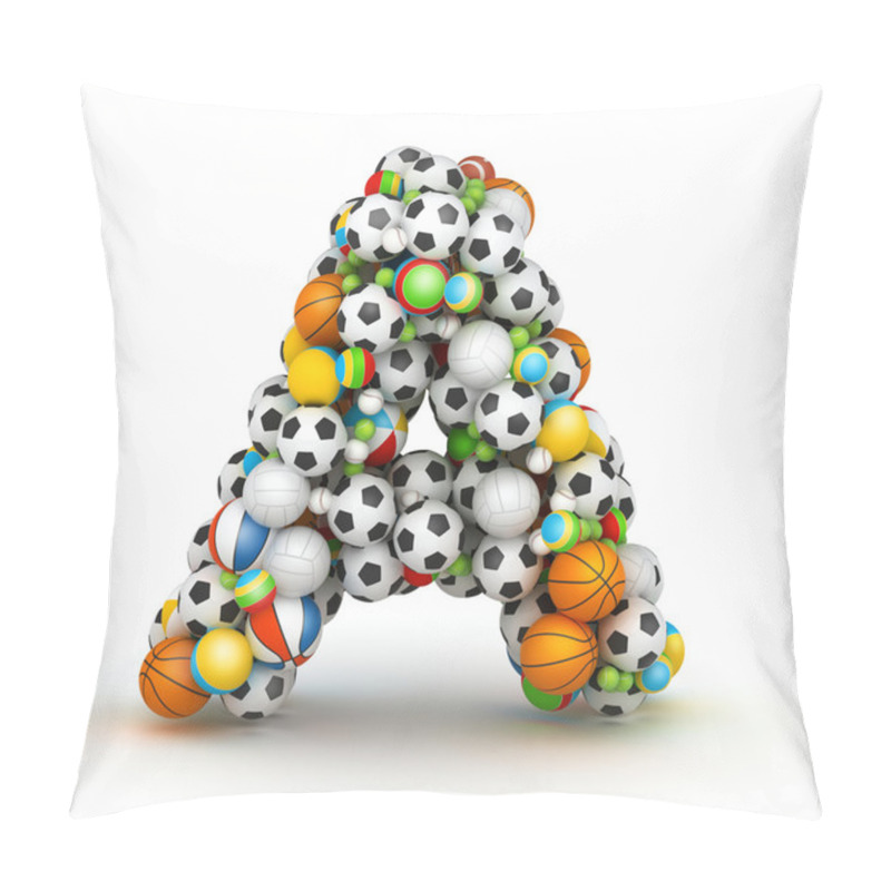 Personality  Letter A, Gaming Balls Alphabet Pillow Covers